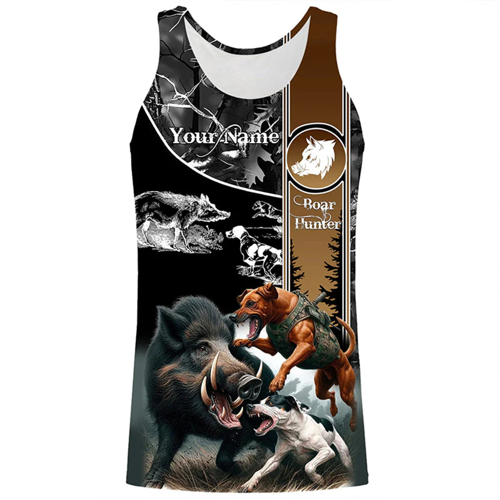 Custom Name Boar Hunter Tank T - Wildman Hunting & Outdoor review and price