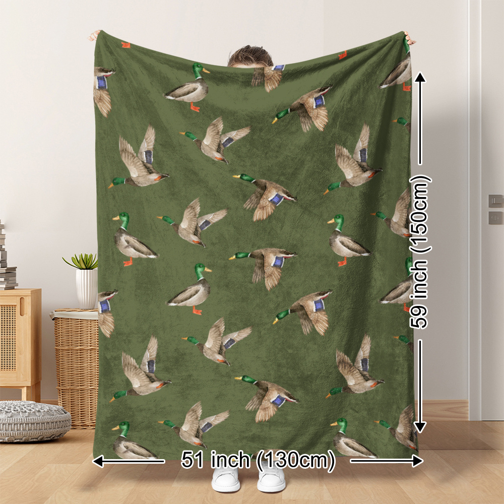 Mallard Duck Fleece Blanket Hu - Hunting Outdoor Decor review and price