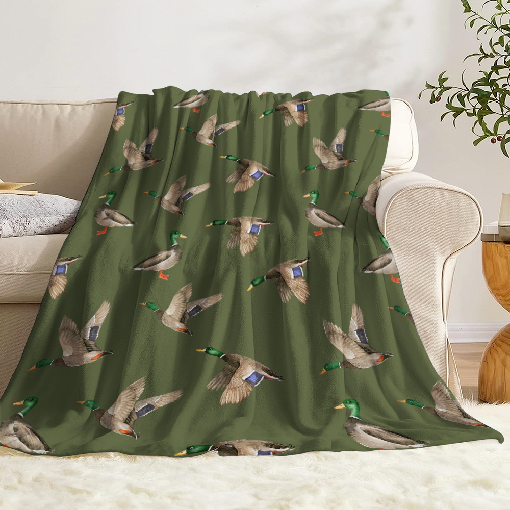 Mallard Duck Fleece Blanket Hu - Hunting Outdoor Decor review and price