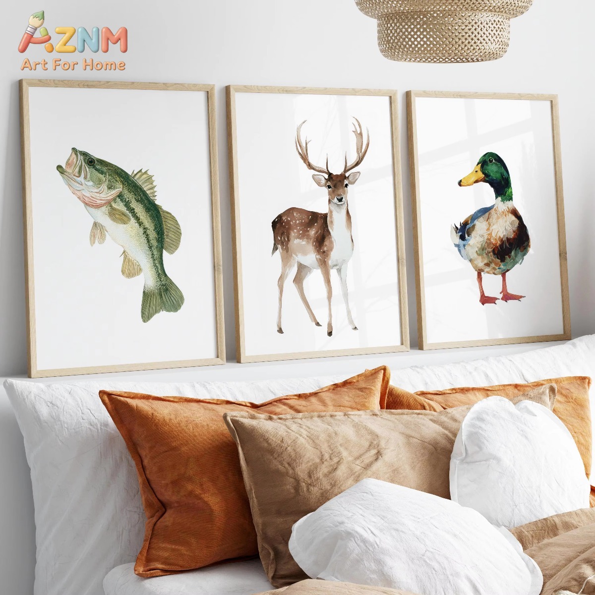 AZNM Watercolor Hunting and Fi - Hunting Outdoor Decor review and price