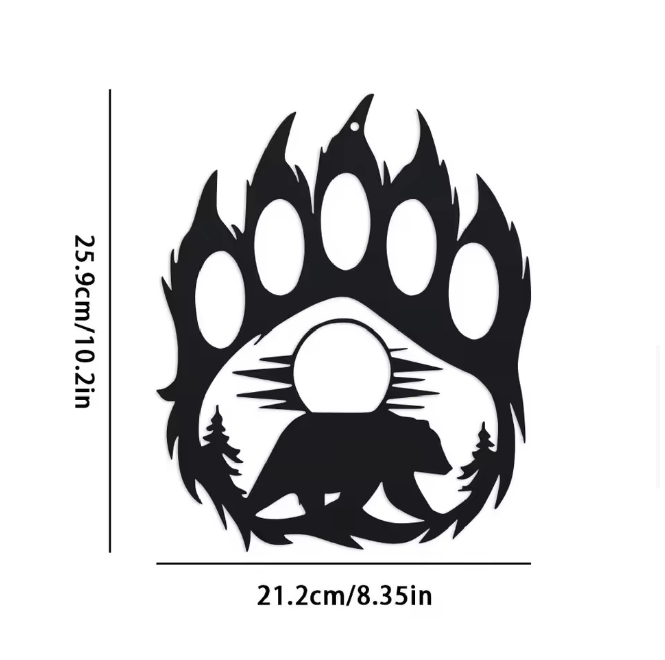 Rustic Metal Bear Paw Wall Art - Hunting Outdoor Decor review and price