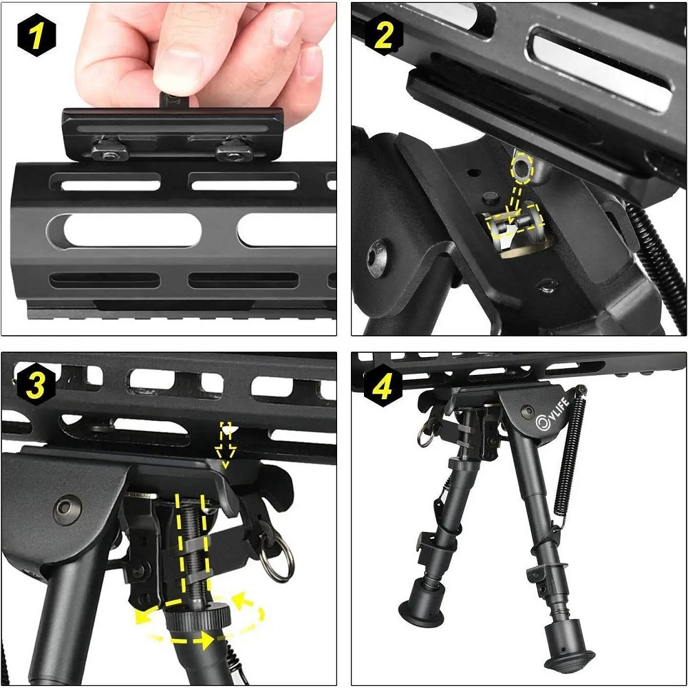 Tactical M-lok Mount Handguard - Bipod Rifle Mount review and price