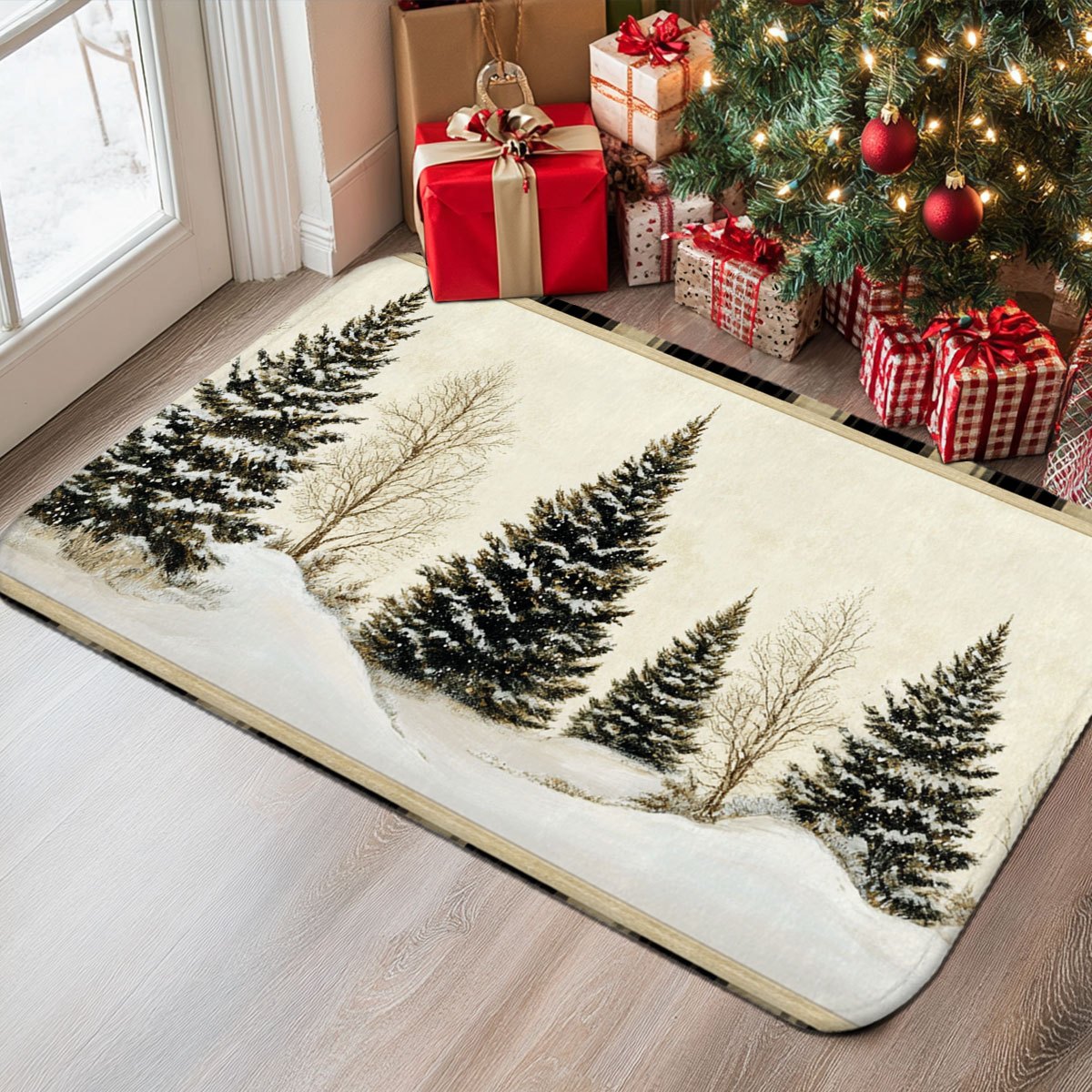 Winter Snow Hunting Cabin Pine - Hunting Outdoor Christmas Decorations review and price