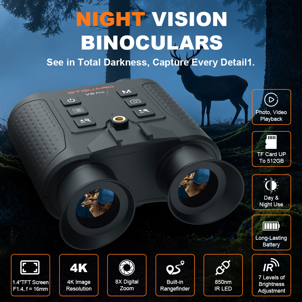 4K Night Vision Binoculars 8X  - Outdoor Hunting Digital Night Vision review and price